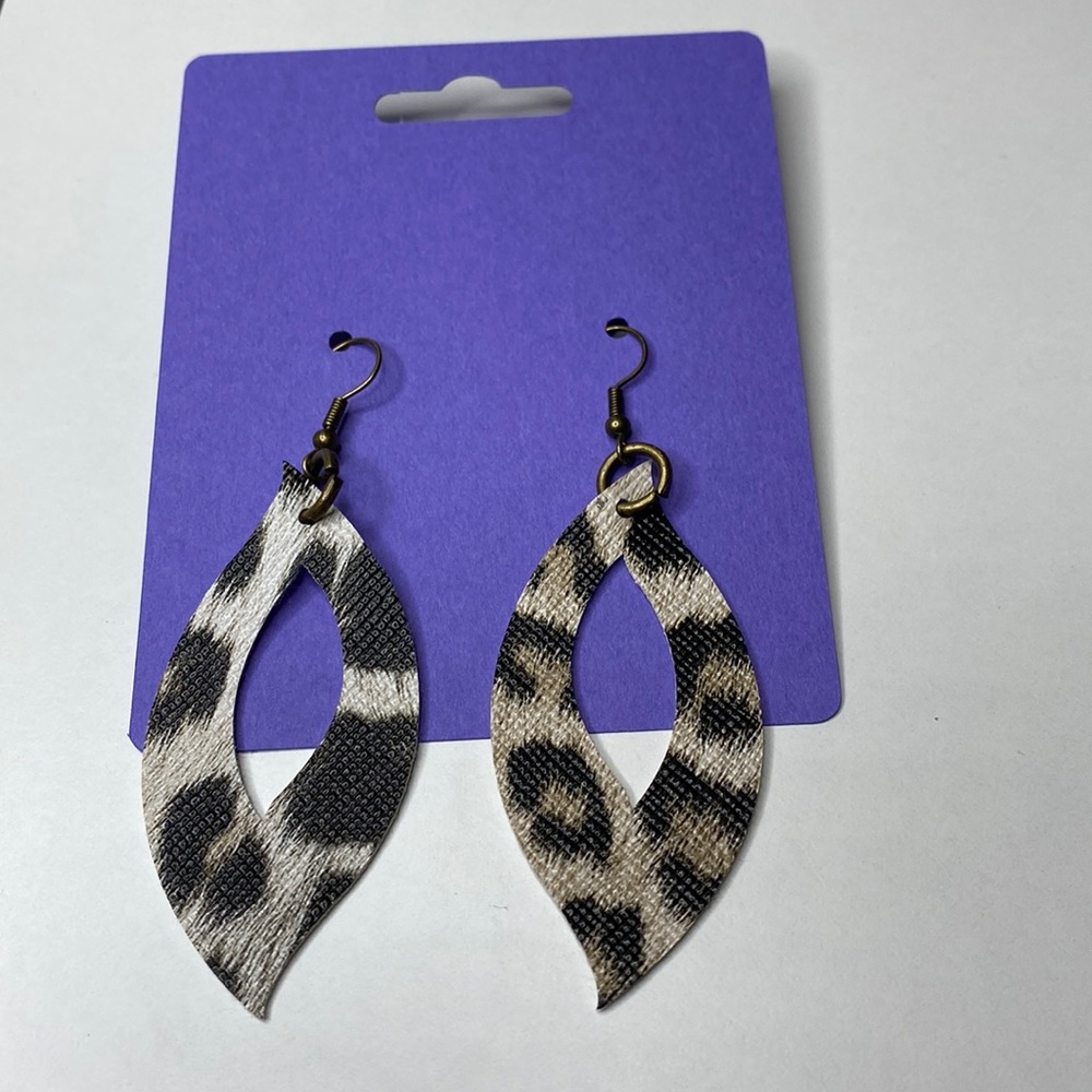 Handmade Faux Leather Earrings